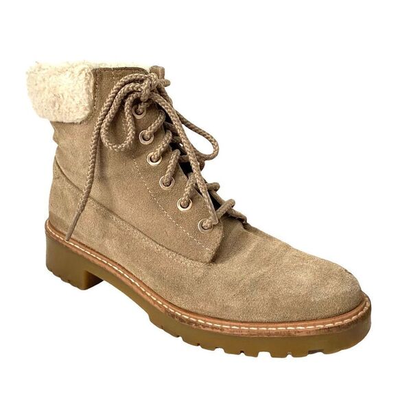 Zara Basic Collection Suede Faux Fur Boots in Size EU 36 - Picture 1 of 16